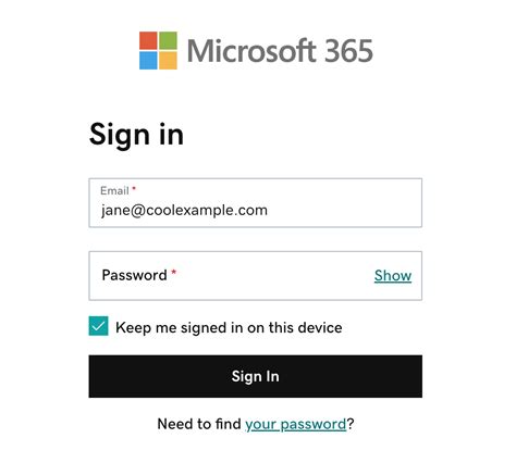 sign in to microsoft 365